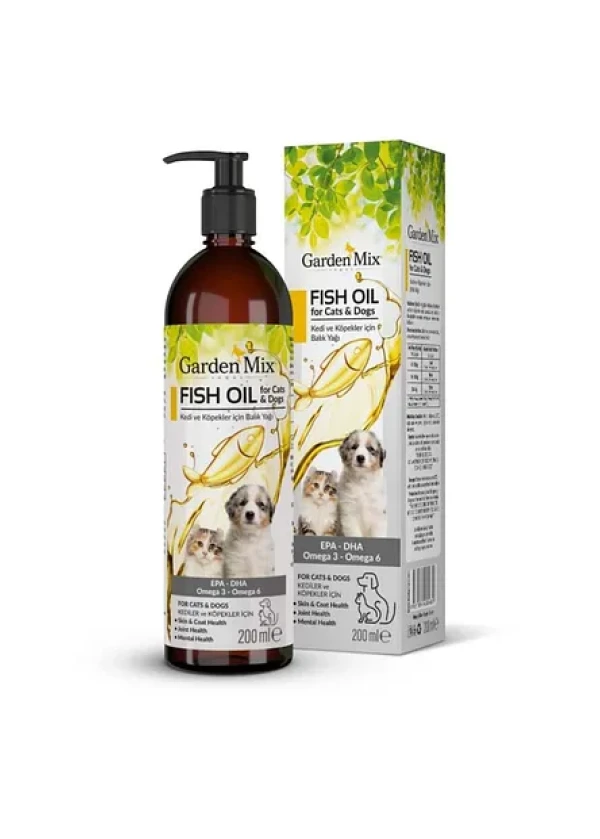 Garden Mix Kedi ve Köpek Somon Yağı 200 ml