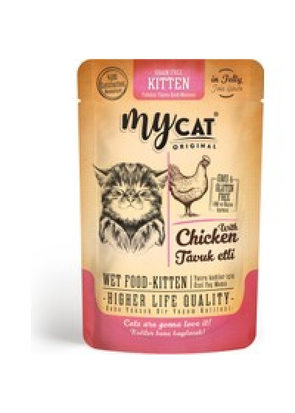 Mycat Tavuk Etli Kitten Pouch Yaş Mama 85gr