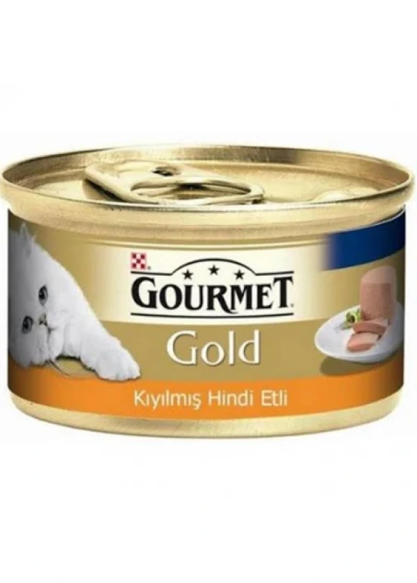 Gourmet Gold Kıyılmış Hindili Yetişkin Konserve Kedi Maması