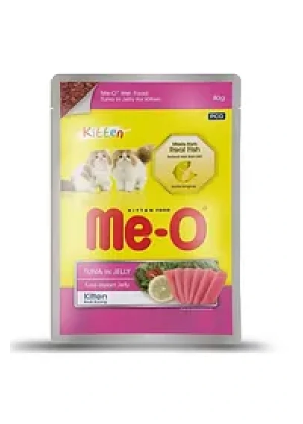 Me-O 80 gr Yavru Kuzu Etli Soslu ve Parça Etli Yaş Yavru Kedi Maması
