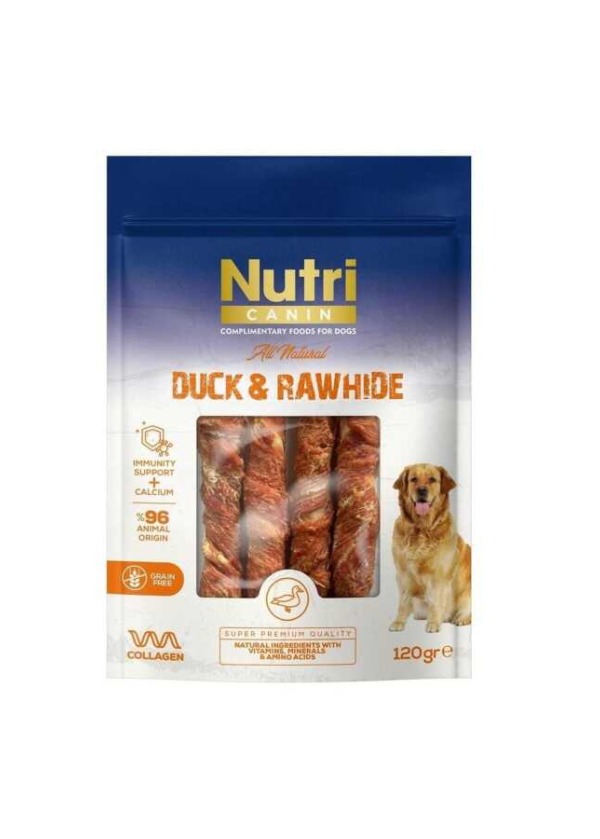 Nutri Canin Rawhide Ördek Eti Sargılı Kemik Köpek Ödülü 120 Gr