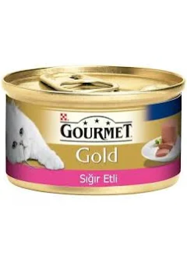 Gourmet Gold Kıyılmış Sığır Etli Yetişkin Konserve Kedi Maması