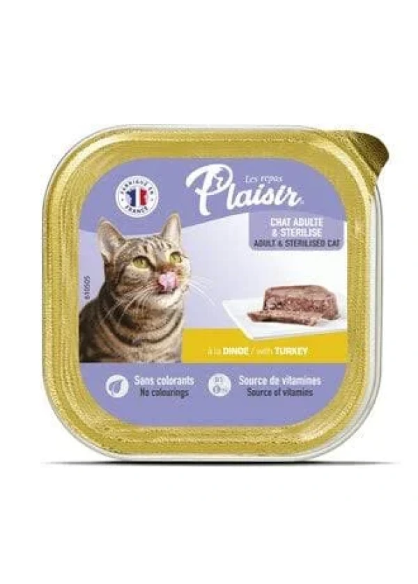 Plaisir Pate Hindi Etli Ezme Yetişkin Kedi Konservesi 100 Gr