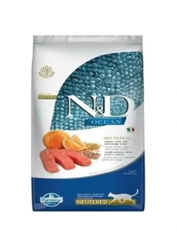 N&D Düşük Tahıllı Somonlu Kısırlaştırılmış Kedi Maması 1 Kg Açık Paket