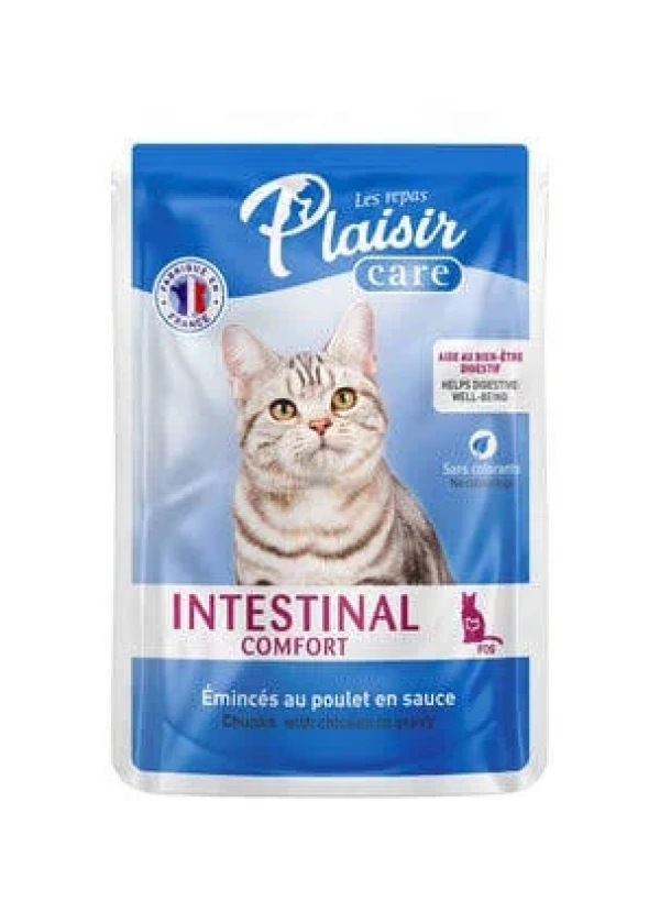 Plaisir Care Intestinal Comfort Pouch Tavuklu Yetişkin Kedi Konservesi 85 gr