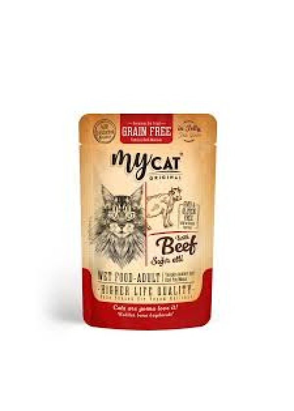 Mycat Pouch Sığır Etli 85 gr Yaş Kedi Maması